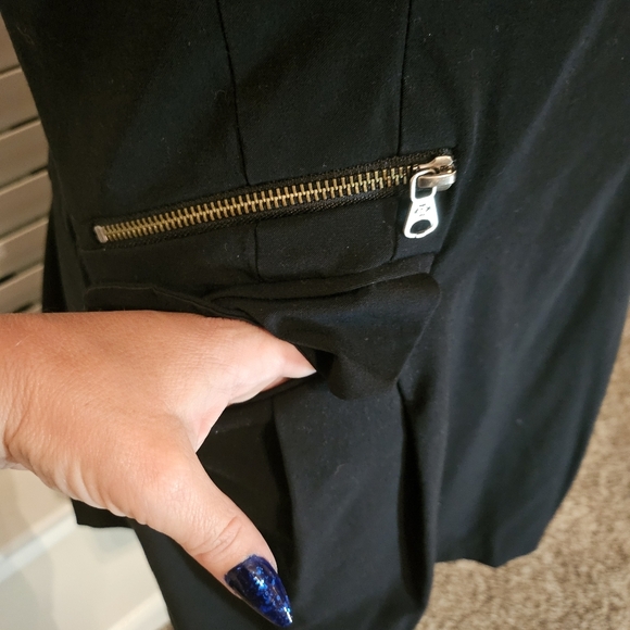 Nanette Lepore Black Mini Dress with Gold Accents - Picture 3 of 9